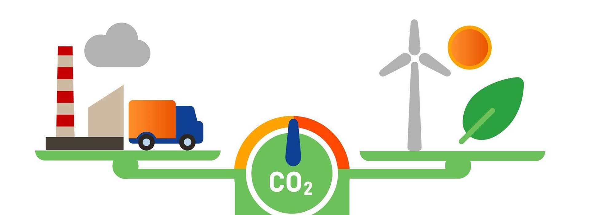 Carbon Negative Illustration Comparison With Carbon Neutral GREEN